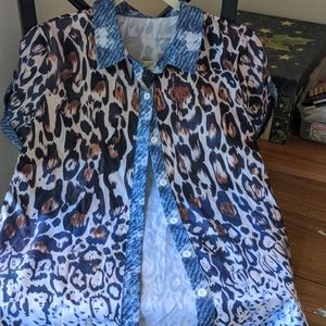 Animal print blouse